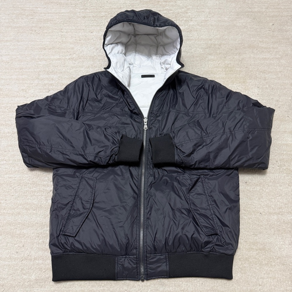 Pajar Maxwell Lightweight Reversible Bomber Puffer Jacket Black White Men's M